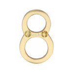 M Marcus Heritage Brass Numeral 8 - Face Fix 51mm 